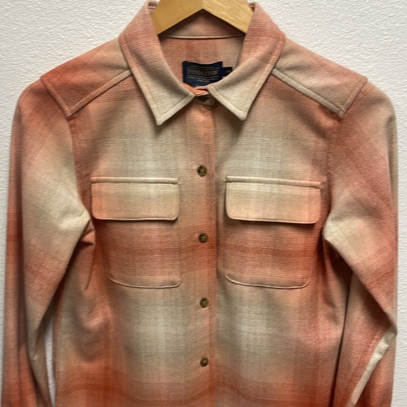 NWT Pendleton Board Shirt in Apricot Ombre - Picture 5 of 9
